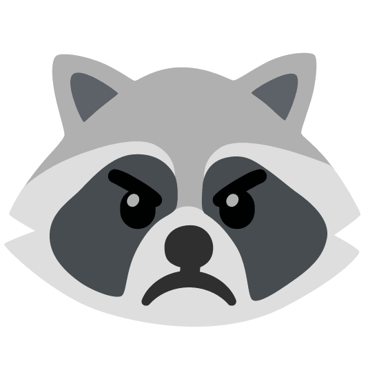 raccoon angry