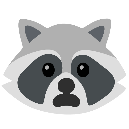 raccoon frowning