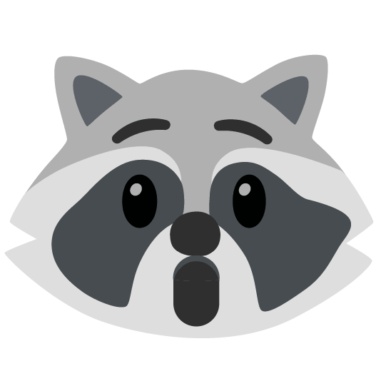 raccoon astonished