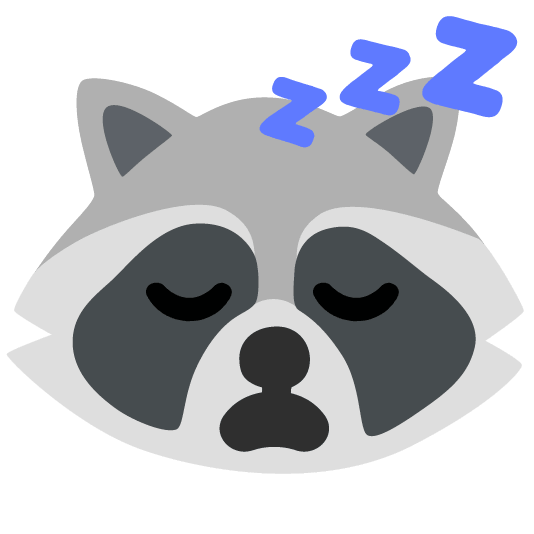 raccoon sleeping