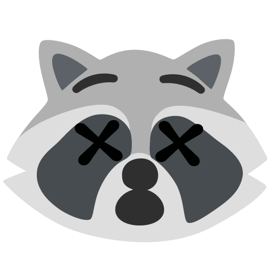 raccoon dizzy face