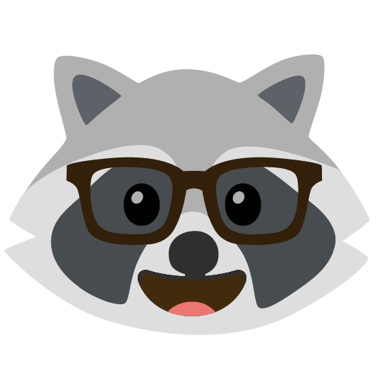 raccoon nerd face