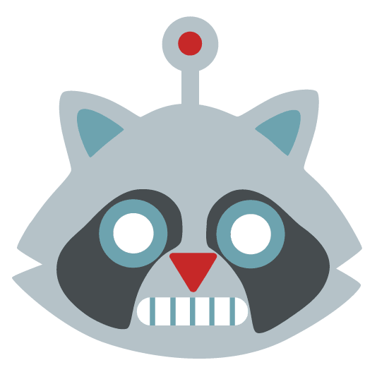 raccoon robot face