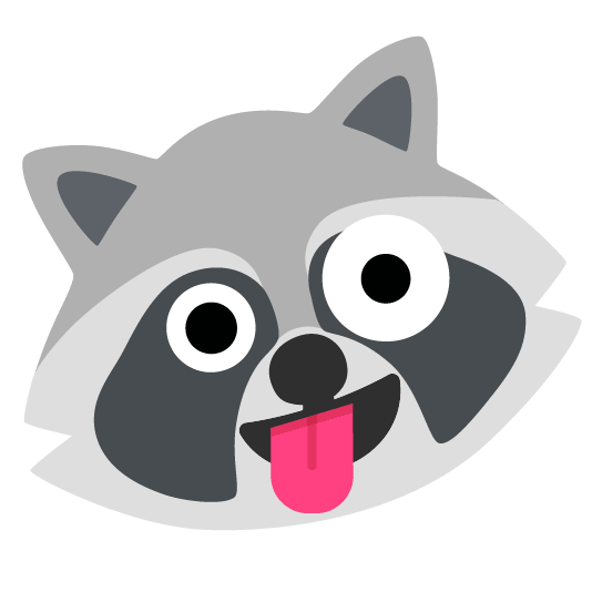raccoon zany face