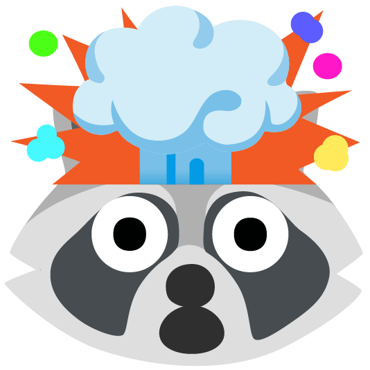 raccoon exploding head