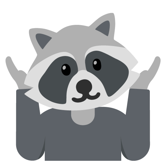 raccoon shrug