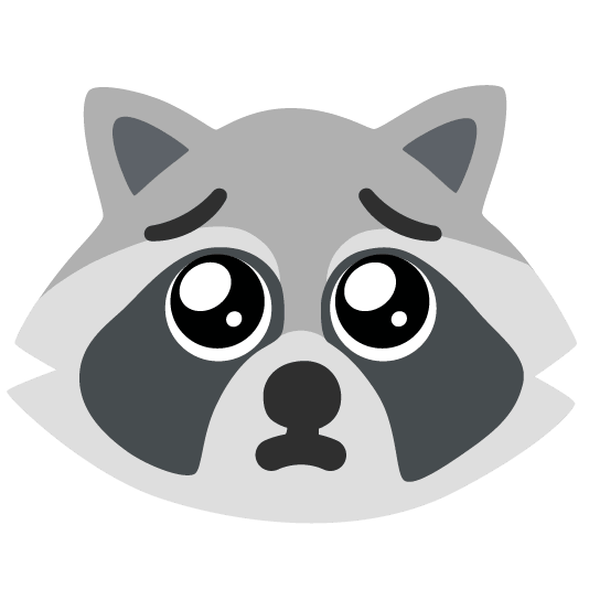 raccoon pleading face