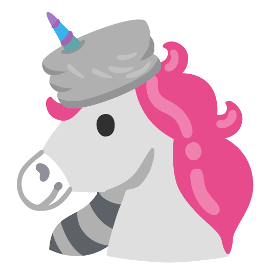 raccoon unicorn face