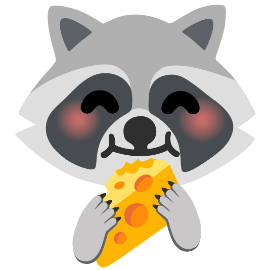 raccoon cheese wedge