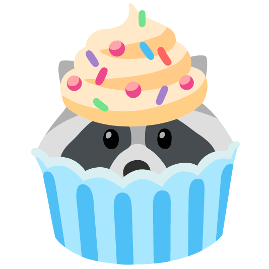 raccoon cupcake