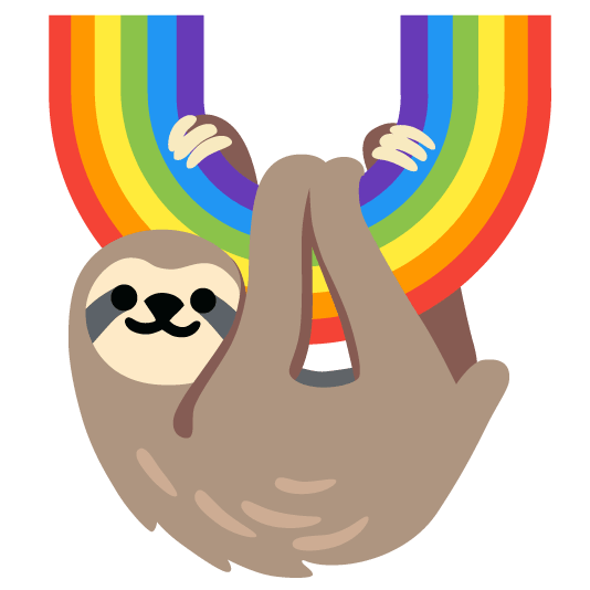 sloth rainbow