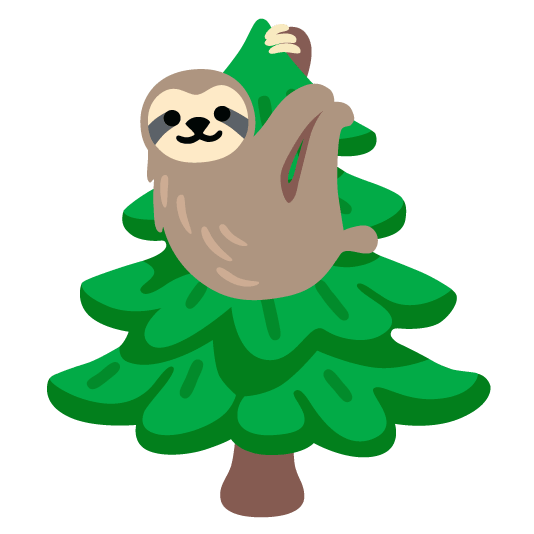 sloth evergreen tree