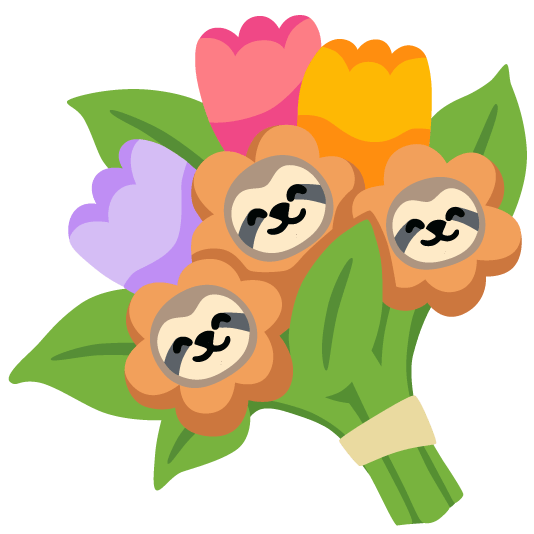 sloth bouquet