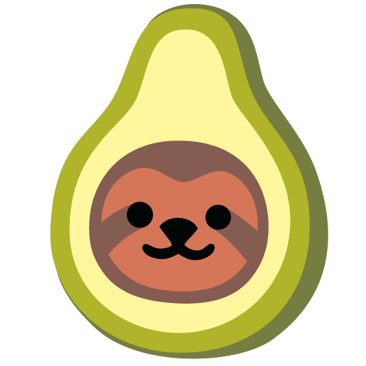sloth avocado
