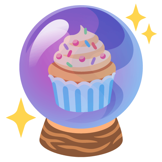 cupcake crystal ball