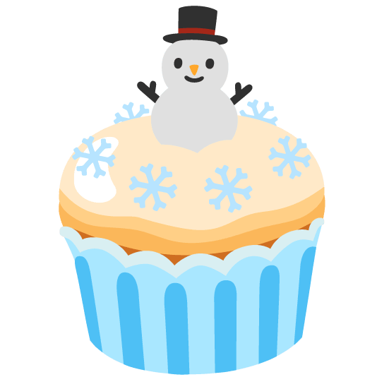 cupcake snowman without snow