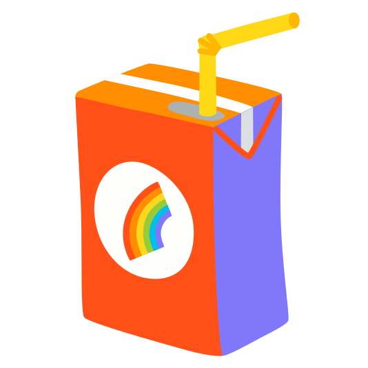 beverage box rainbow