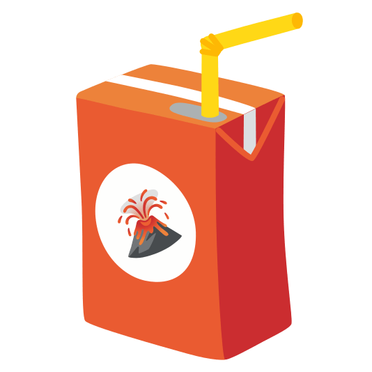 beverage box volcano