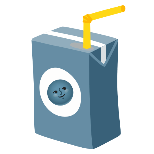 beverage box new moon with face