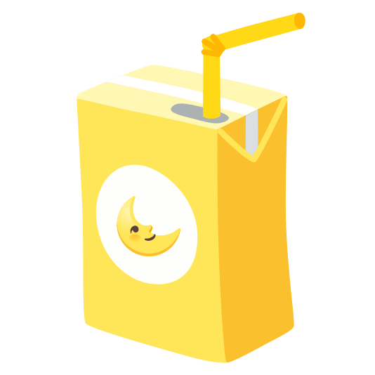 beverage box last quarter moon with face