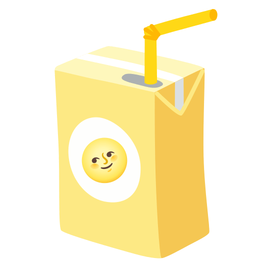 beverage box full moon with face