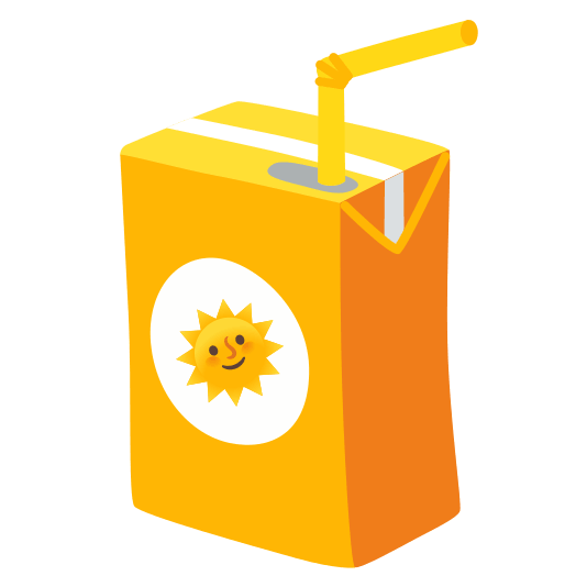 beverage box sun with face