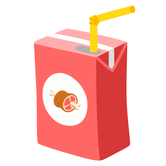 beverage box meat on bone