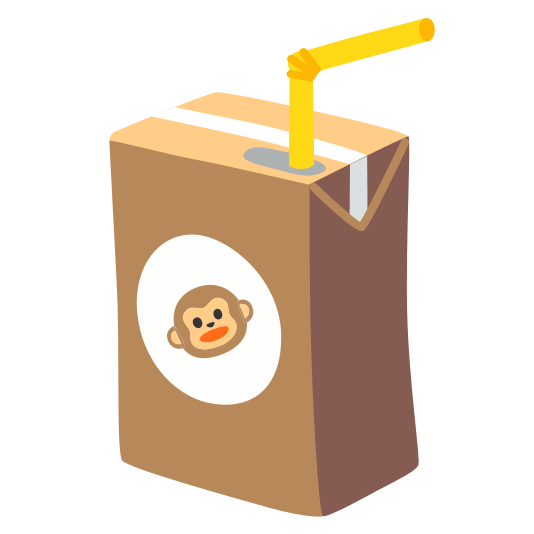 beverage box monkey face