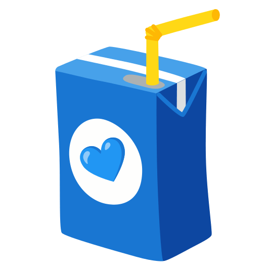 beverage box blue heart