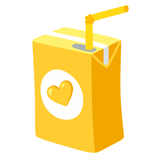 beverage box yellow heart