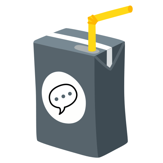 beverage box speech balloon