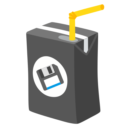 beverage box floppy disk