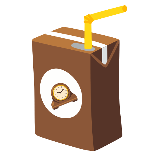 beverage box mantelpiece clock