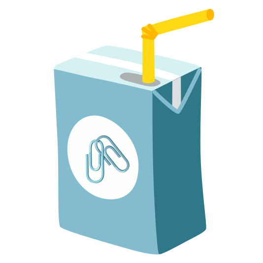 beverage box linked paperclips