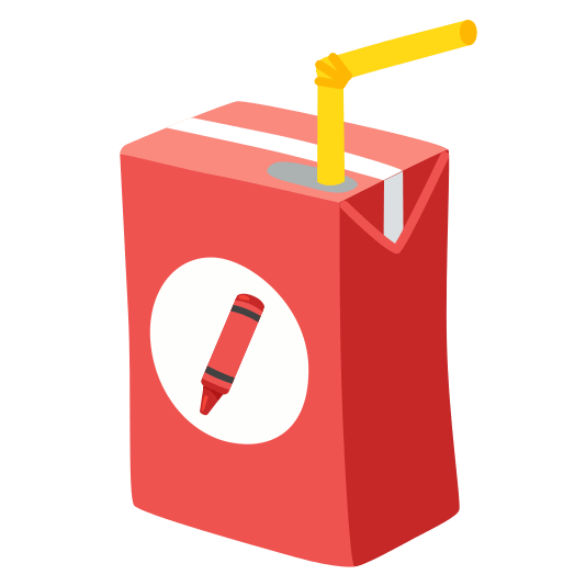 beverage box lower left crayon