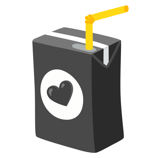 beverage box black heart