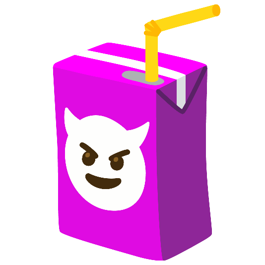 beverage box smiling imp