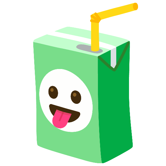 beverage box stuck out tongue