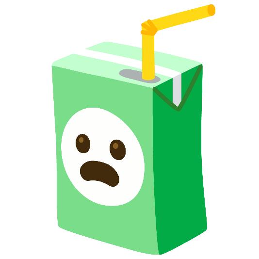 beverage box frowning