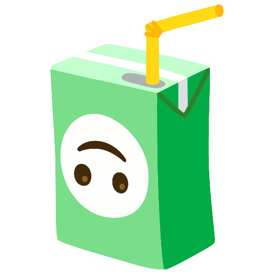 beverage box upside down face