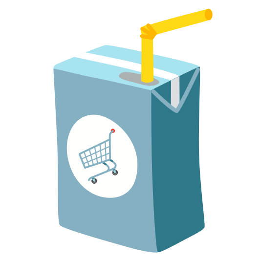 beverage box shopping trolley