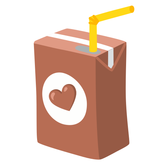 beverage box brown heart