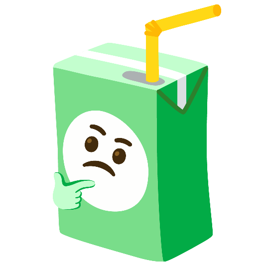 beverage box thinking face