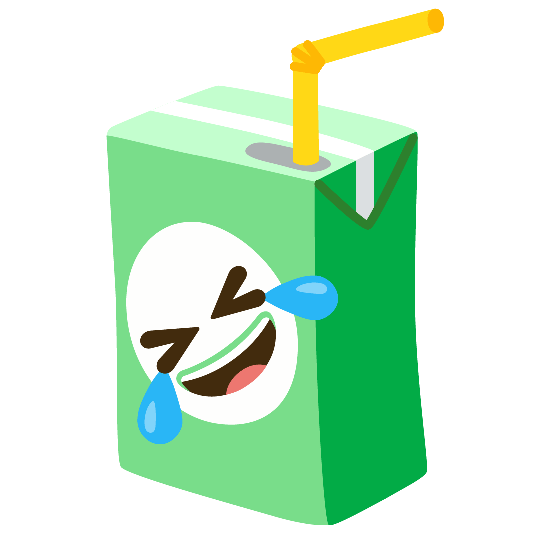 beverage box rolling on the floor laughing