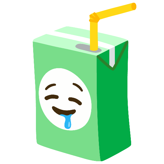 beverage box drooling face