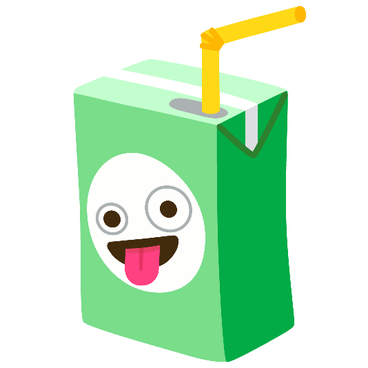 beverage box zany face