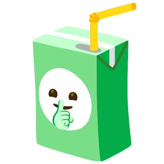 beverage box shushing face