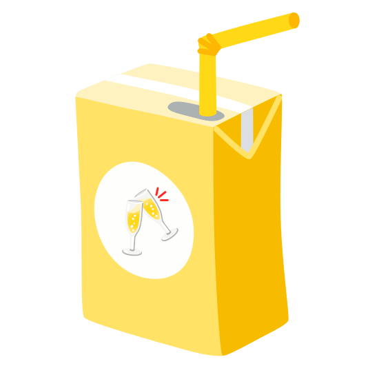 beverage box clinking glasses