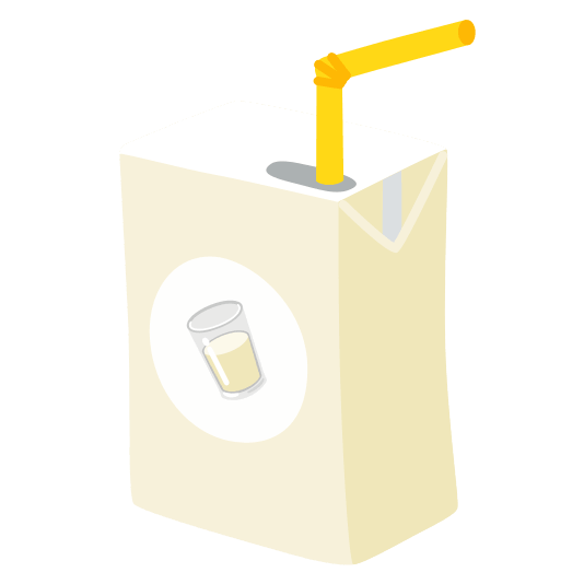 beverage box glass of milk