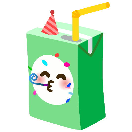 beverage box partying face